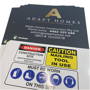 Corflute Signs - Site Entry PPE
