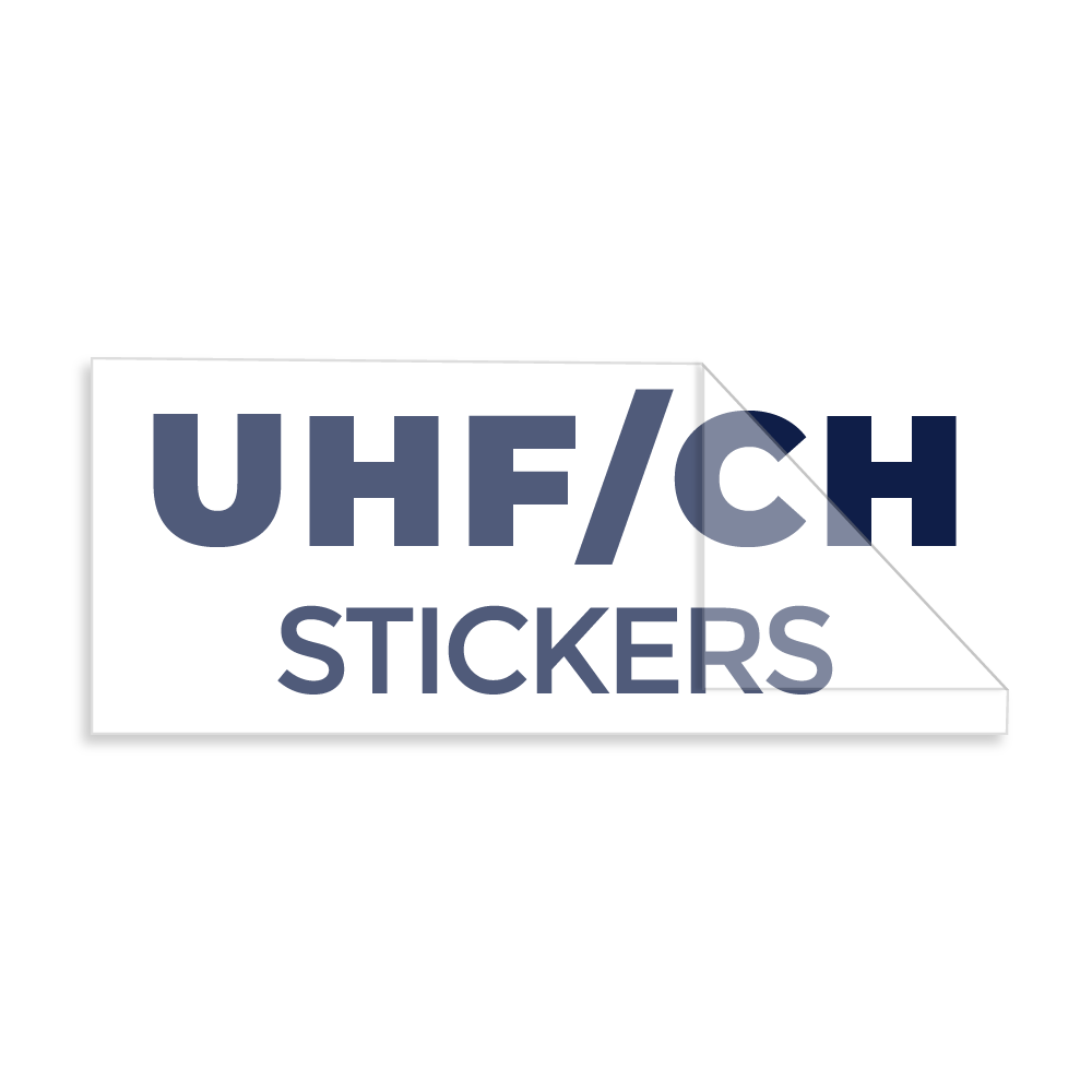 UHF / Channel Stickers