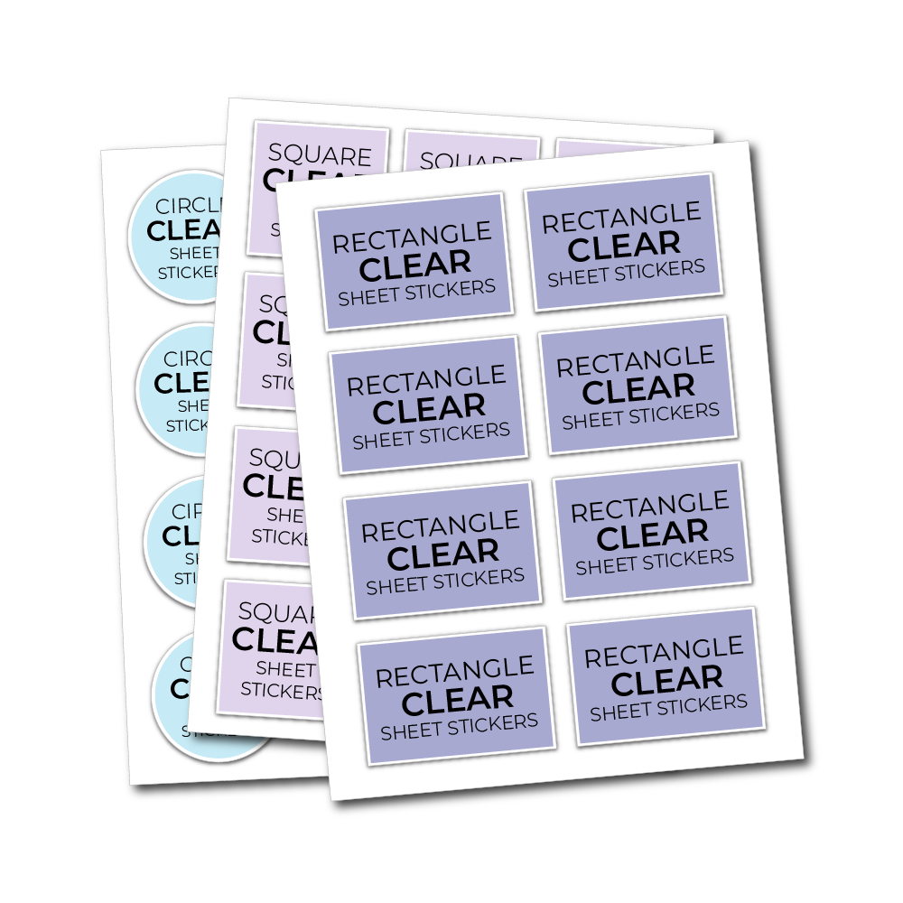 Clear sticker sheets