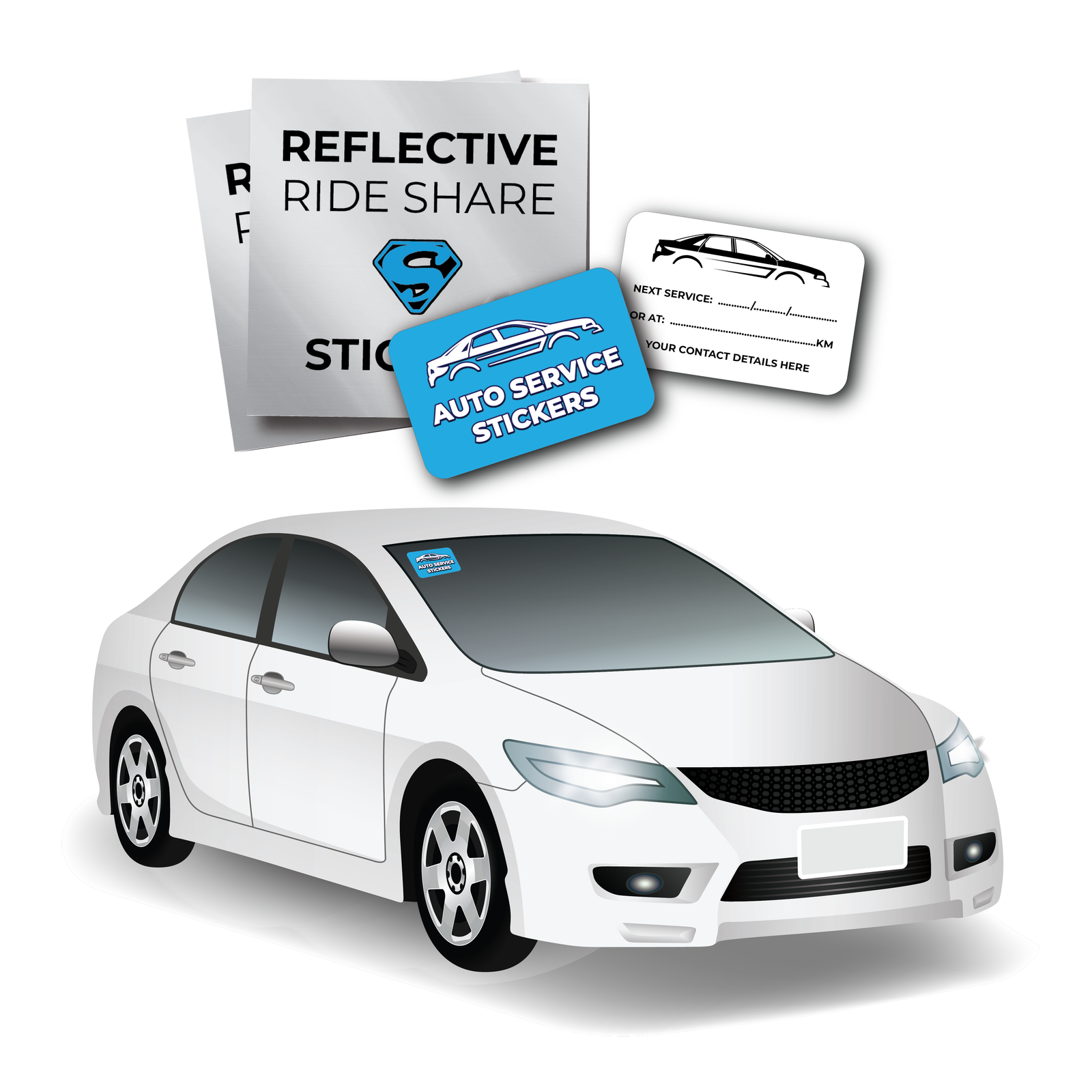 Ride Share & Service Stickers