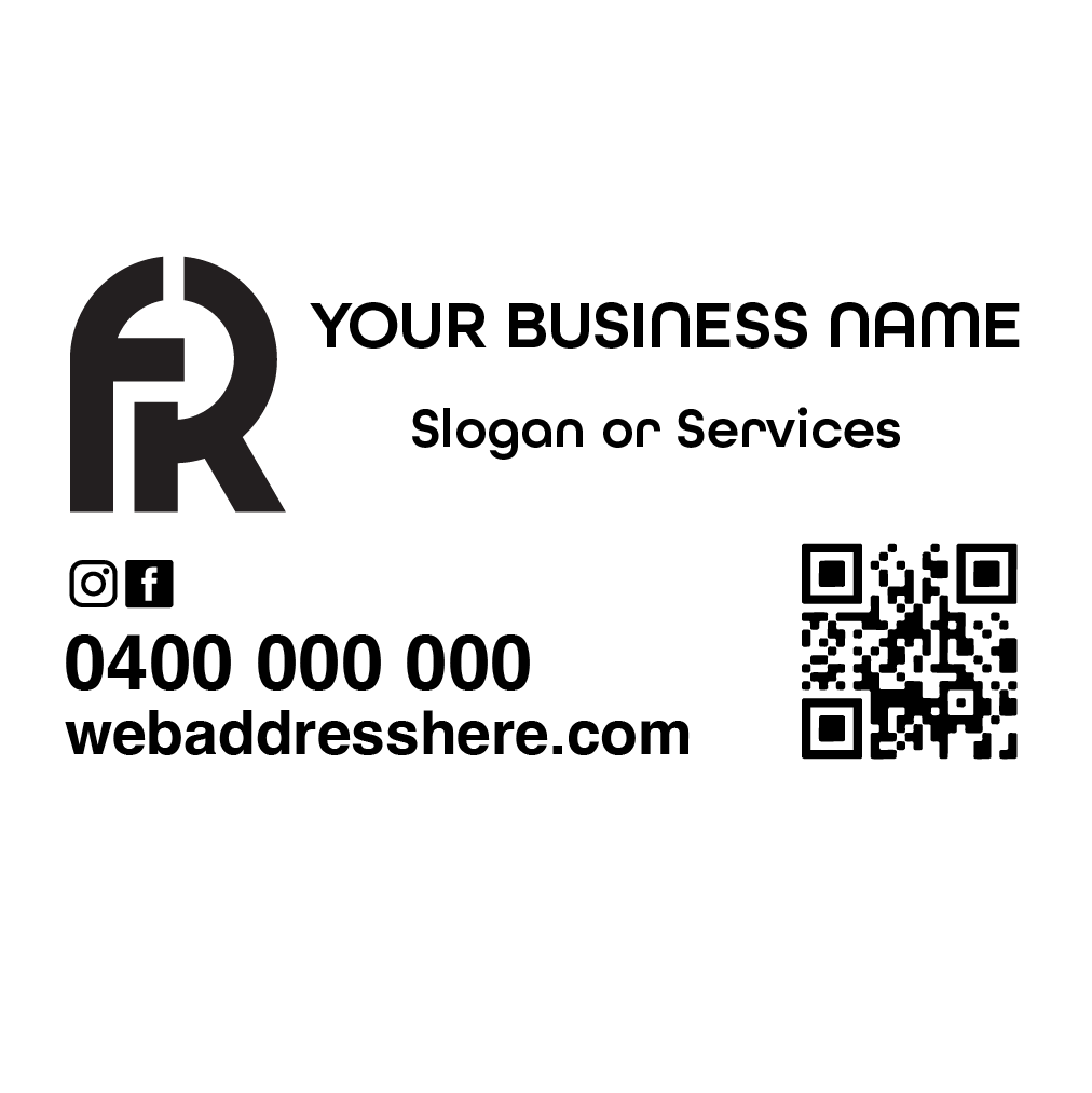 Vehicle Door Stickers - QR Code Design