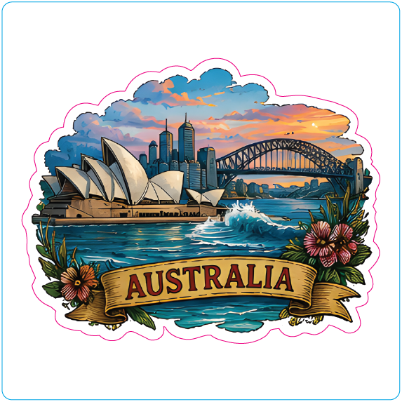 Sydney Harbour Australia Travel Vinyl Sticker - #1008