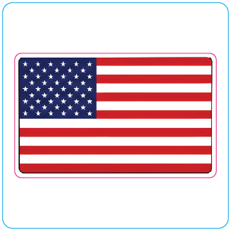 American Flag Sticker | Stars & Stripes USA Vinyl Sticker - #1013