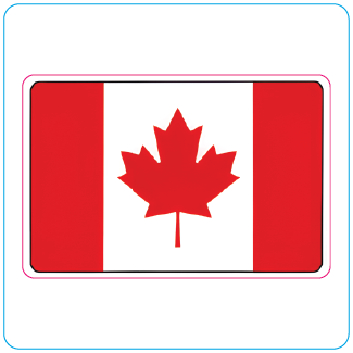 Canadian Flag Sticker | Maple Leaf Vinyl Sticker - #1014