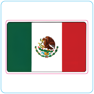 Mexican Flag Sticker | Bandera de México Vinyl Sticker - #1015