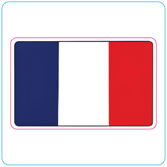 French Flag Sticker | Tricolour Vinyl Sticker - #1019