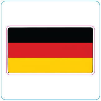 German Flag Sticker | Deutschland Vinyl Sticker - #1020