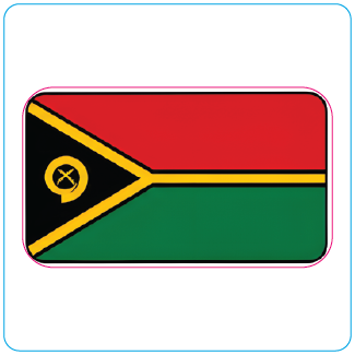 Vanuatu Flag - #1064