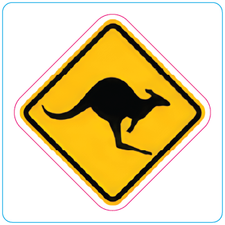 Kangaroo Roadsign - #1073