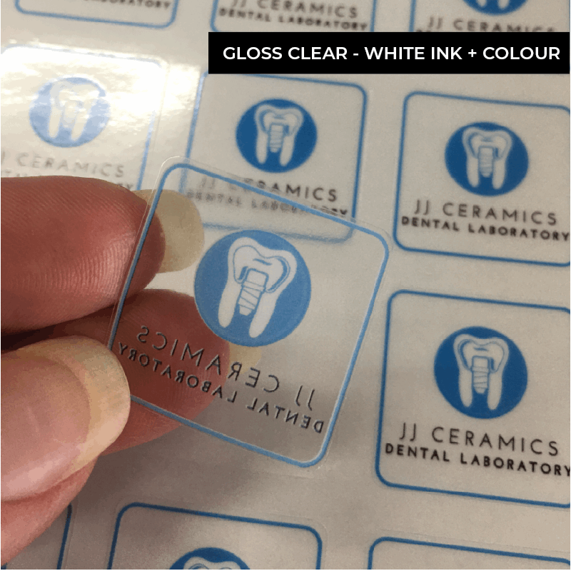 Sticker Sheets - Circle - Clear stickers with white ink