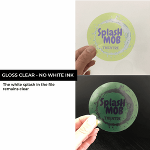 Sticker Sheets - Circle - Clear stickers with white ink