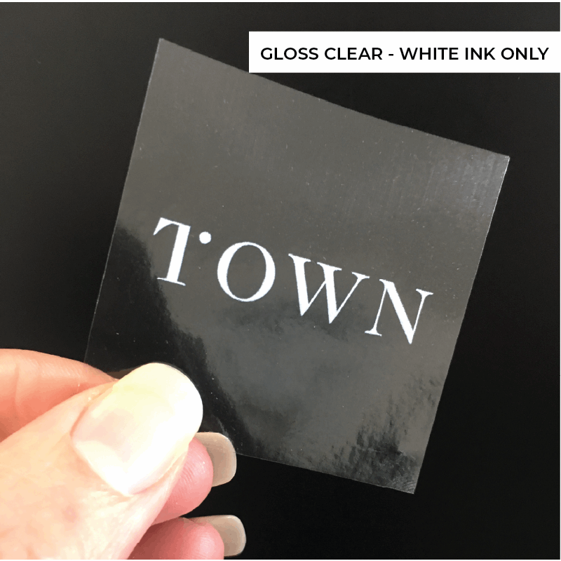 Clear vinyl stickers rectangle with rounded corners