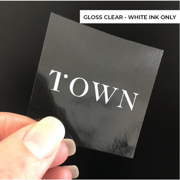 Clear vinyl stickers rectangle with rounded corners