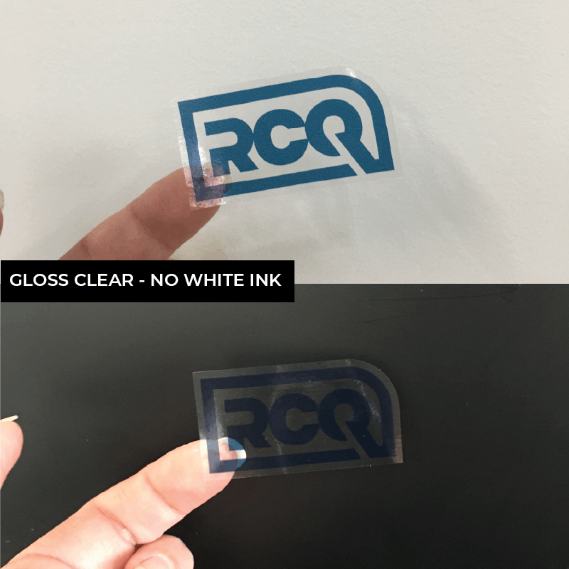 Clear vinyl stickers rectangle with rounded corners - Stickerman Australia