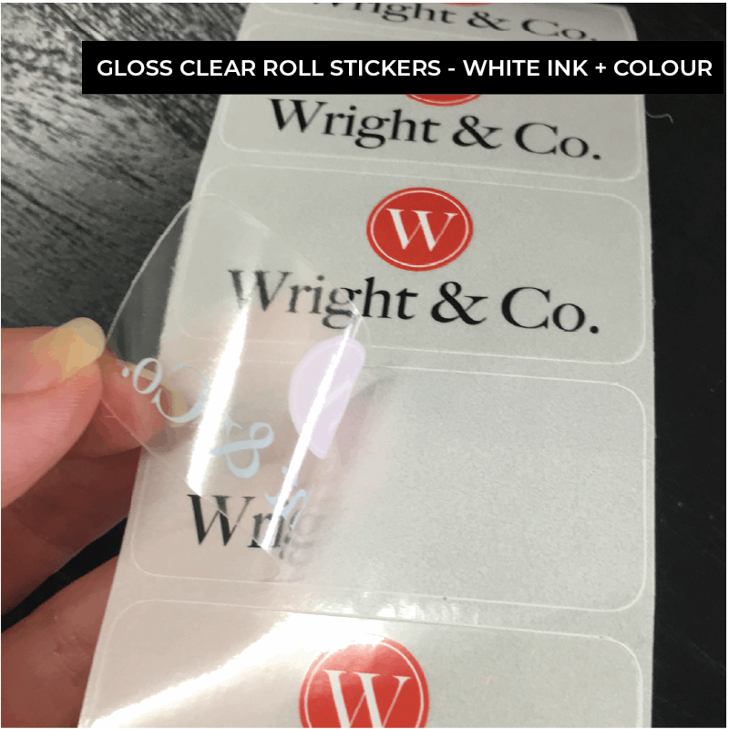 Sticker Sheets - Circle - Clear stickers with white ink