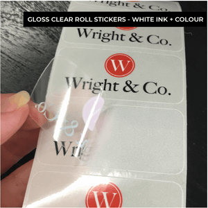 Sticker Sheets - Circle - Clear stickers with white ink