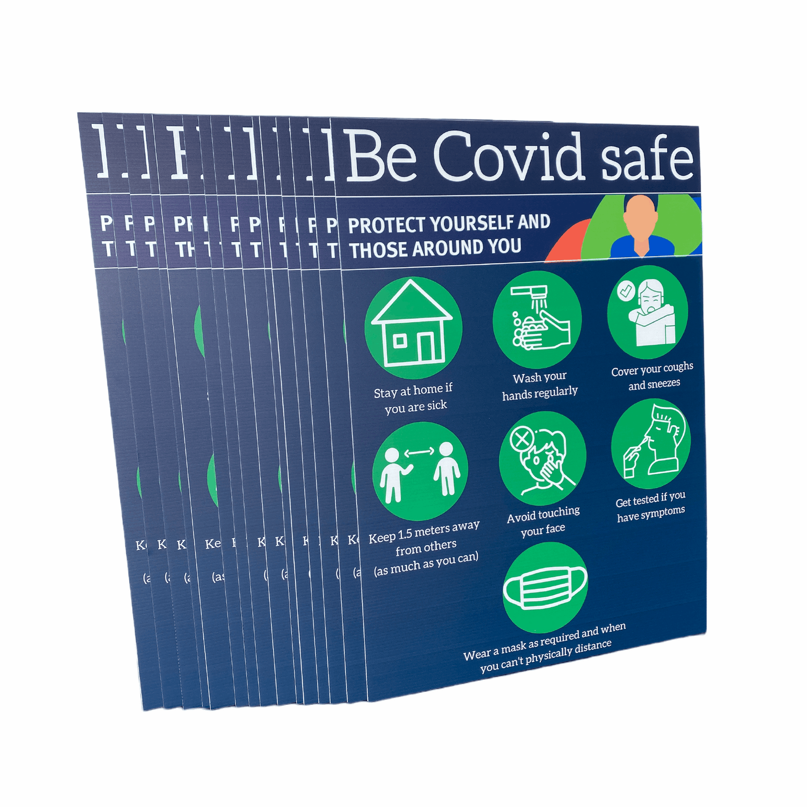 Real estate directional corflute flueboard signs