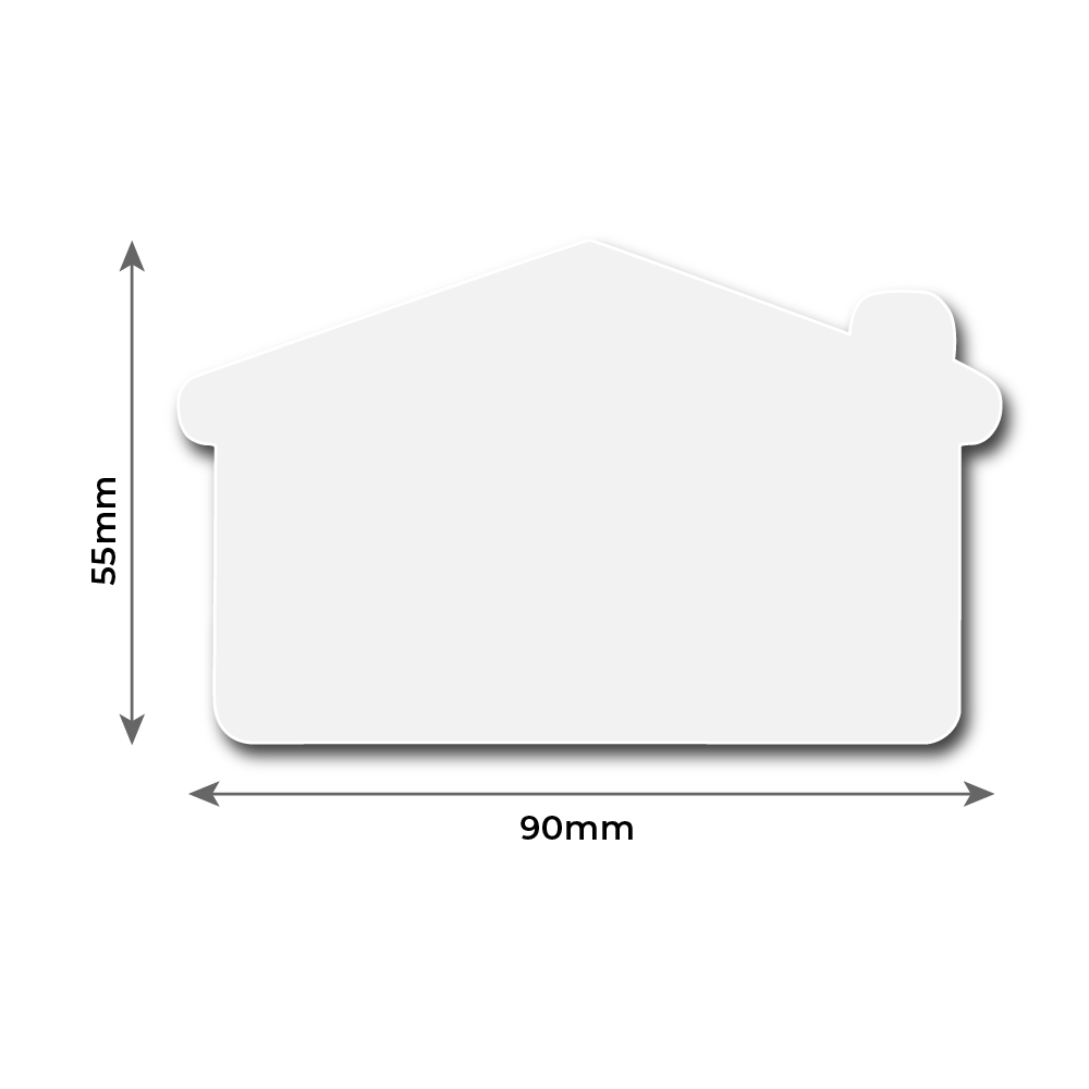 90x55mm Business card sized house shaped fridge magnets