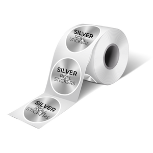Sticker Rolls - SILVER FOIL - Laser Cut  - Custom Size
