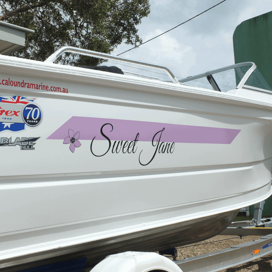Boat Name Stickers - 1-2 Colours – Stickerman Australia