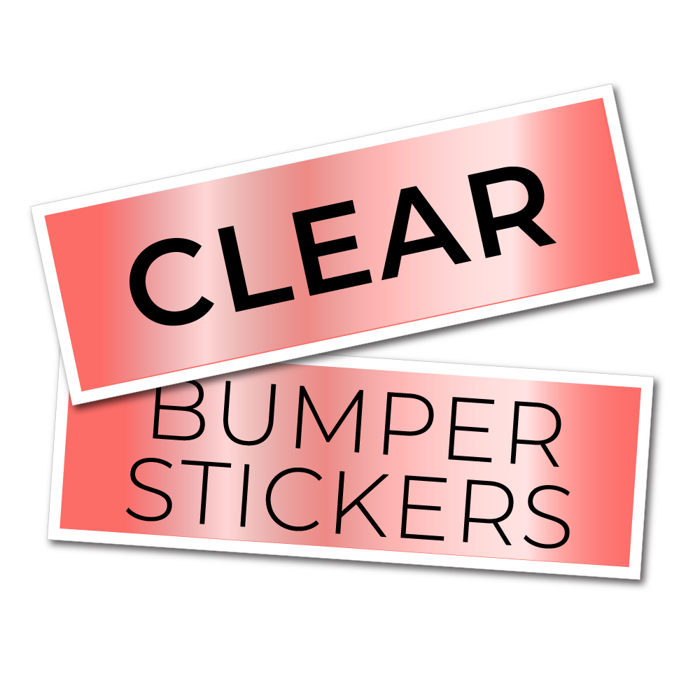 Clear Bumper stickers