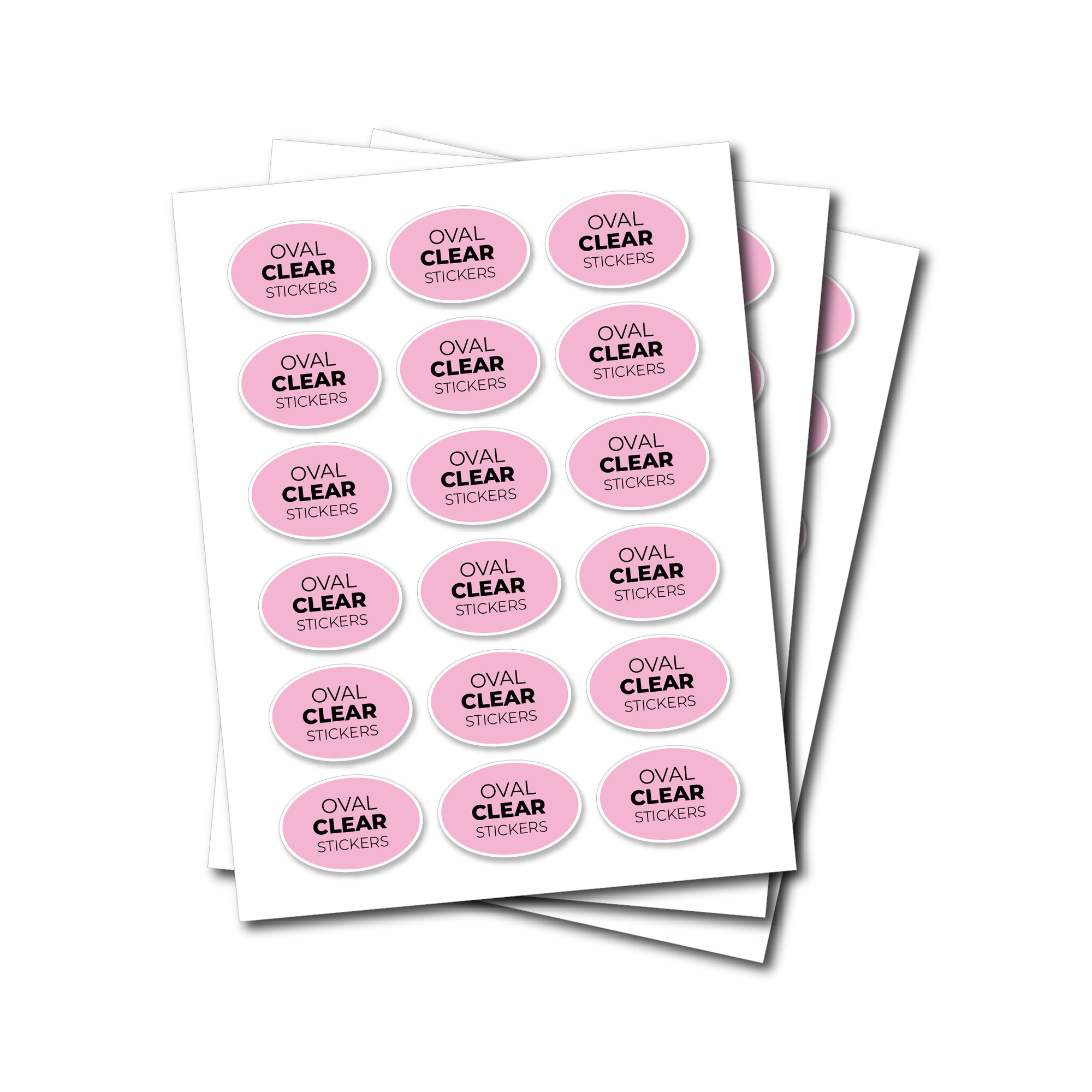 Clear Vinyl Sticker Sheets - Oval