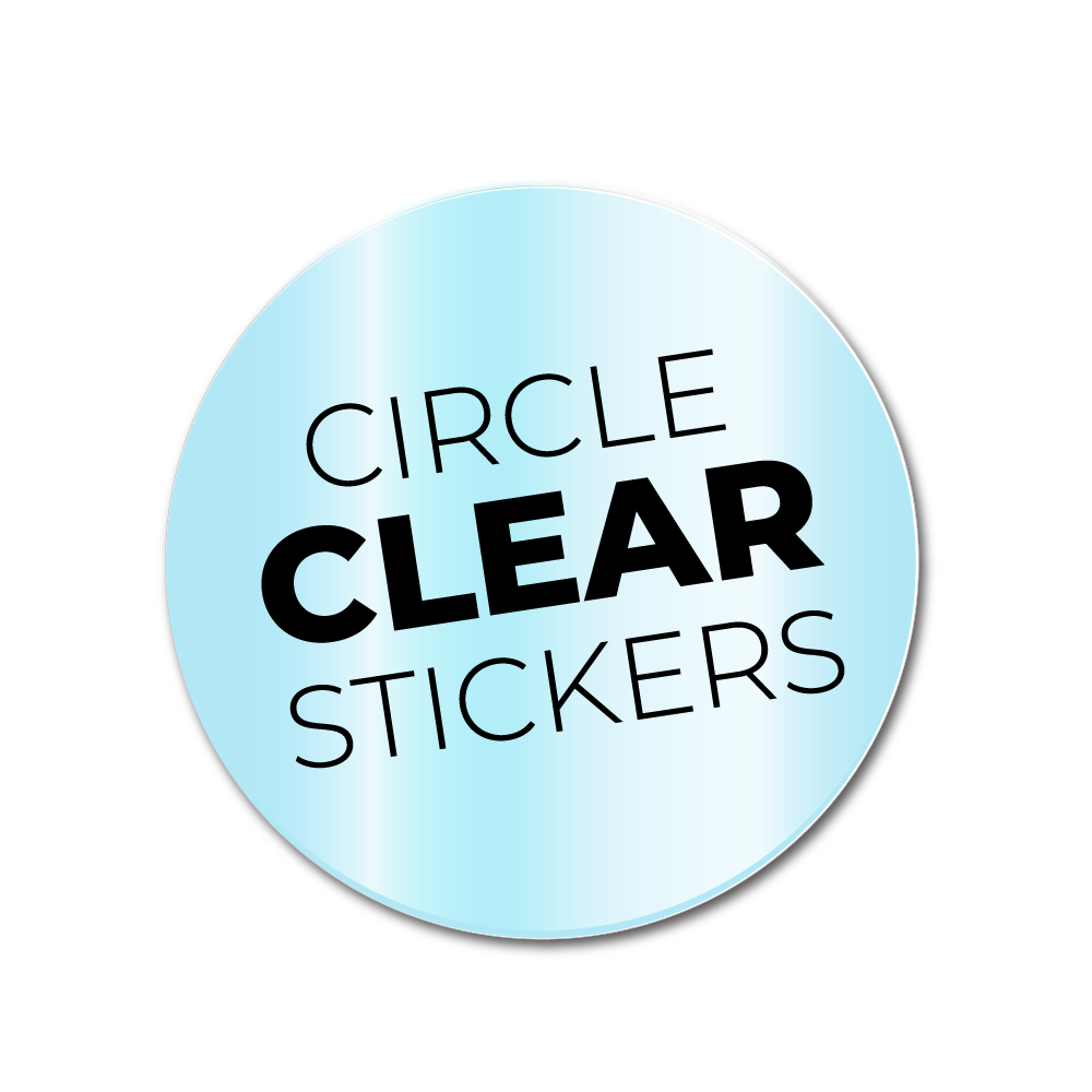Clear vinyl circle stickers