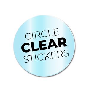 Clear vinyl circle stickers