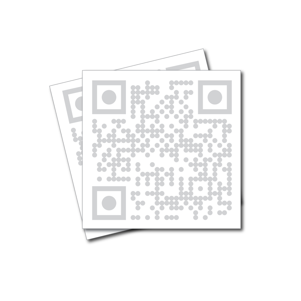 Clear QR Code Vinyl Stickers - Single QR Code File Only