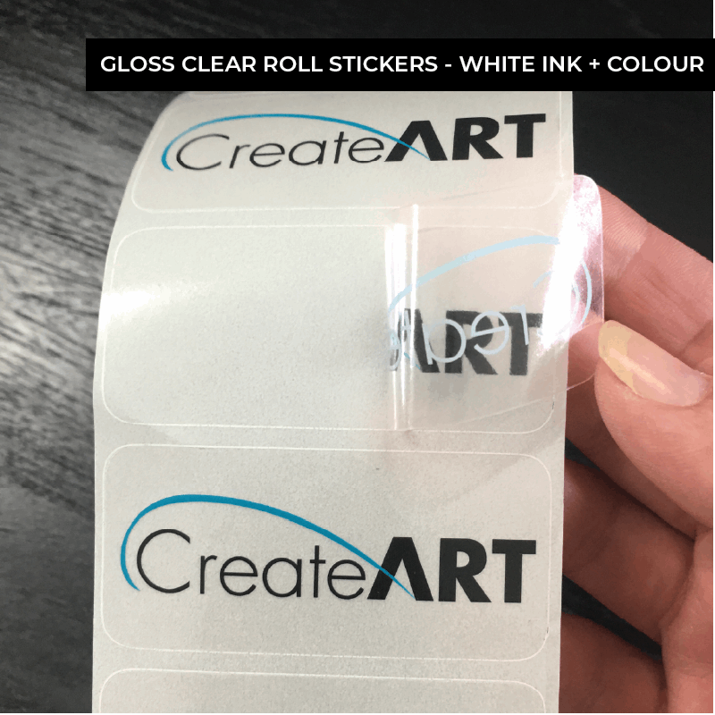 Sticker Sheets - Rectangle - Clear stickers with white ink