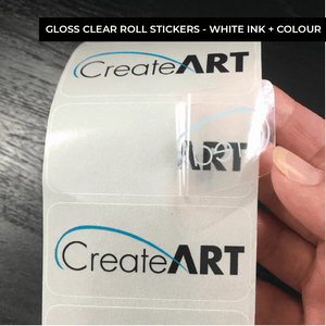 Sticker Sheets - Rectangle - Clear stickers with white ink