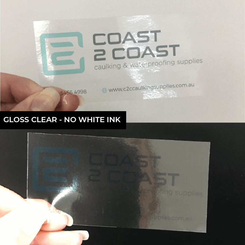 Sticker Sheets - Rectangle - Clear stickers with white ink