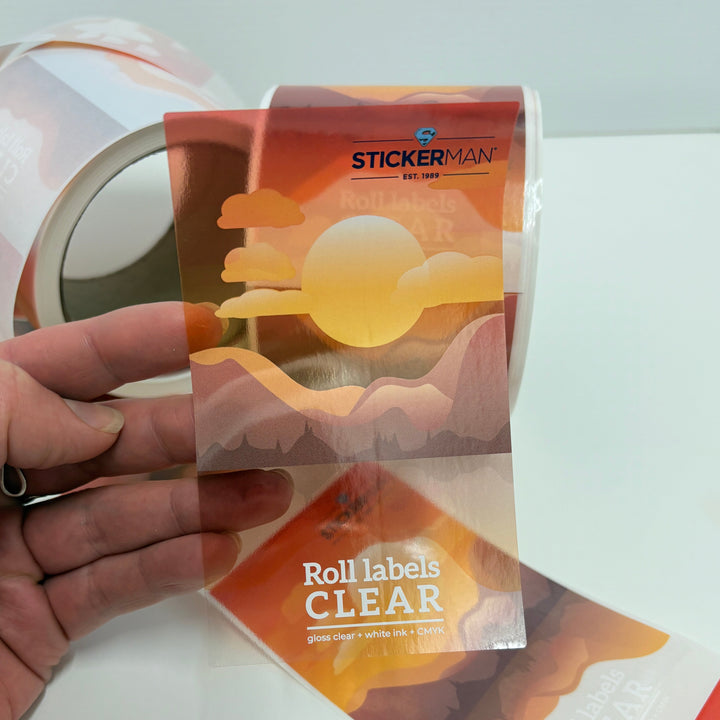 Clear Roll Labels