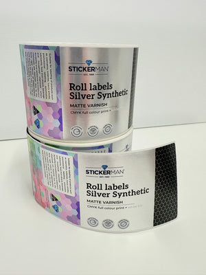 Sticker Rolls - SILVER FOIL - Laser Cut  - Custom Size