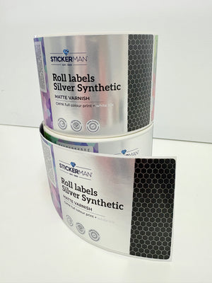Sticker Rolls - SILVER FOIL - Laser Cut  - Custom Size