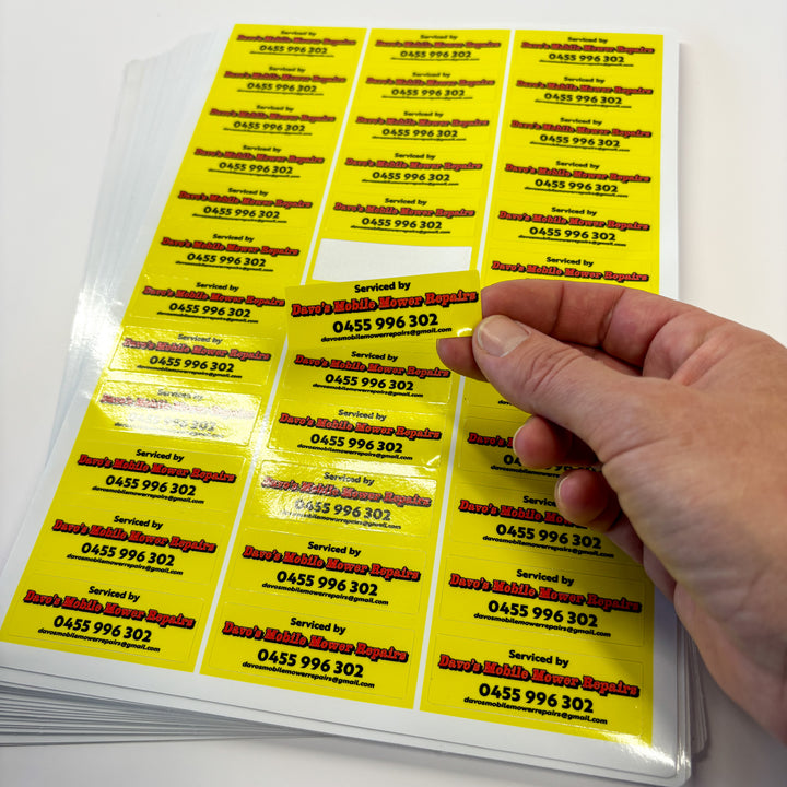 Rectangular Sticker Sheet Vinyl Sticker Sheets - Rectangle – Stickerman Australia