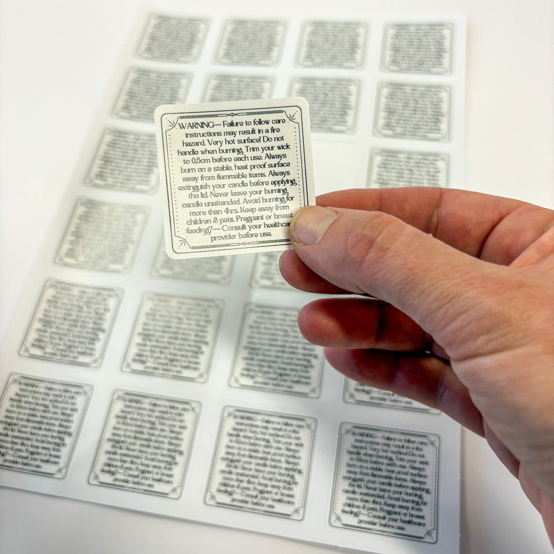 Clear Vinyl Sticker Sheets - Square