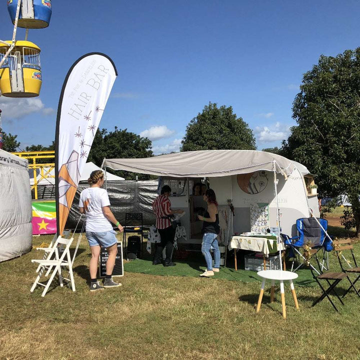 Medium double sided teardrop flag