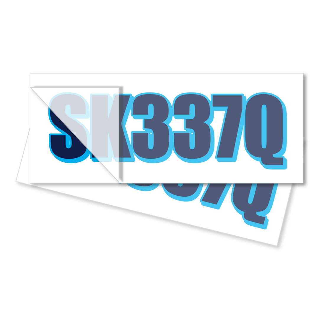 Jetski Registration Stickers - 2 Colour - Set of x2