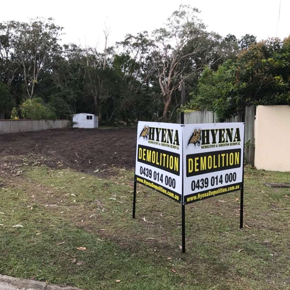 Custom made builders outdoor corflute signage