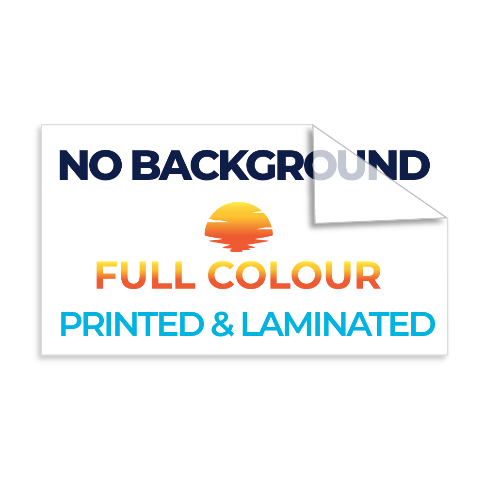 No Background Stickers - Full Colour Printed & Laminated Vinyl - Stickerman Australia