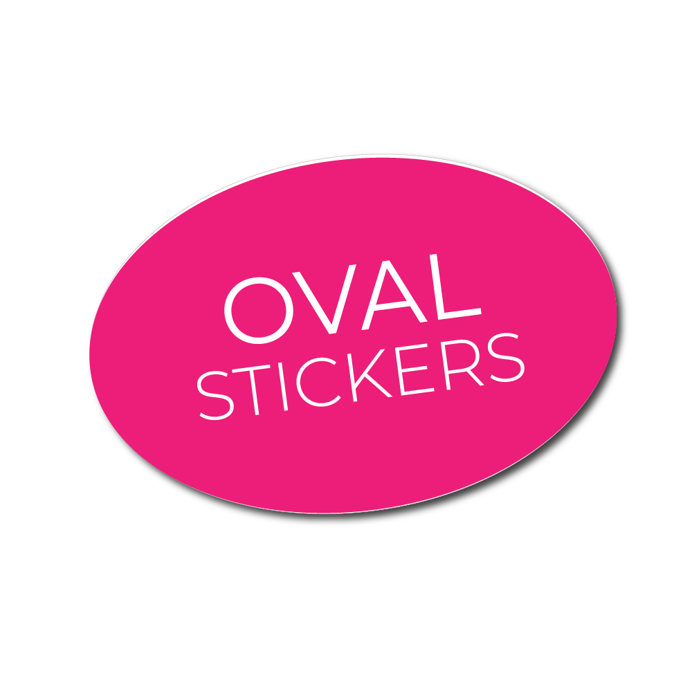 Vinyl oval stickers