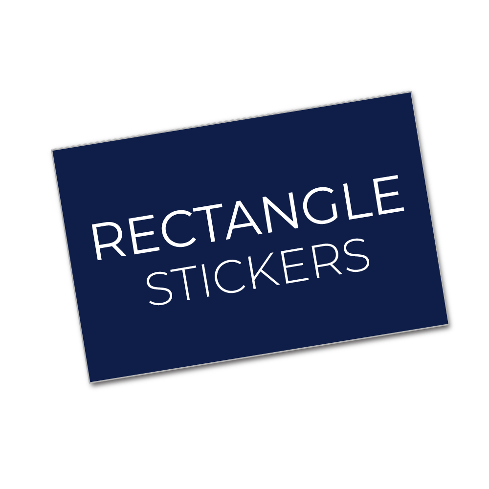 Vinyl rectangle stickers