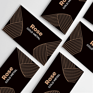 Rose Gold Metal 3D Business Cards