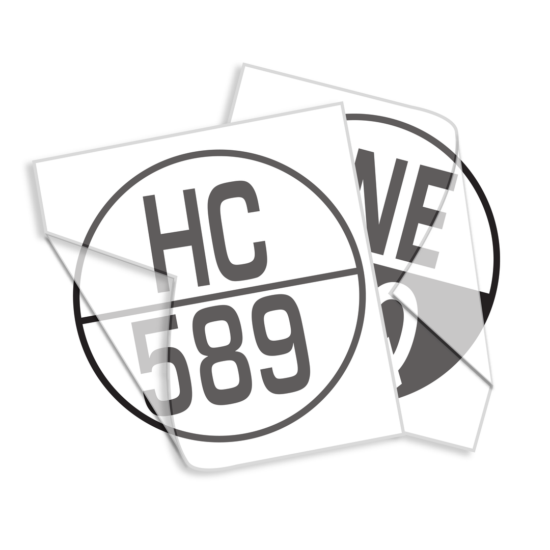 Round Boat Registration Stickers