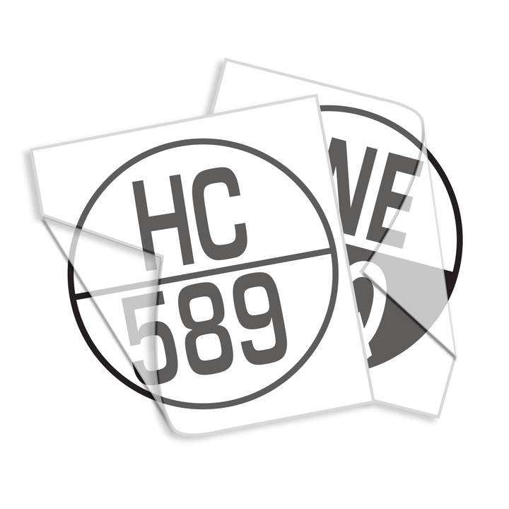 Round Boat Registration Stickers