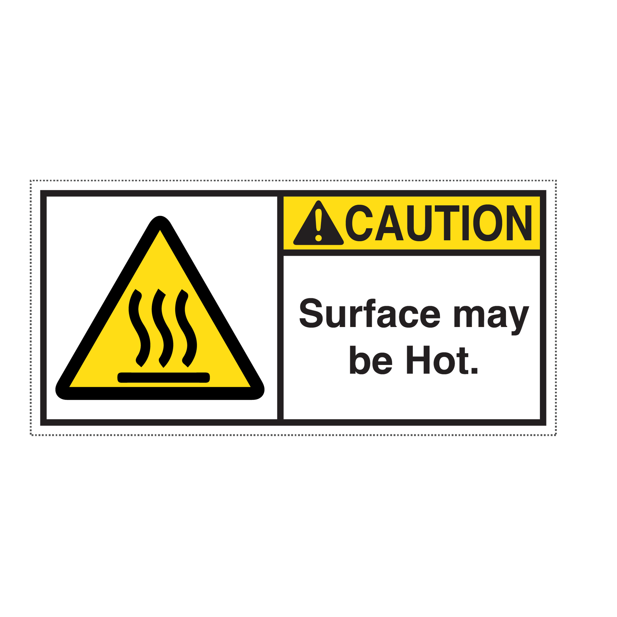 CAUTION -  SURFACE MAY BE HOT - S24