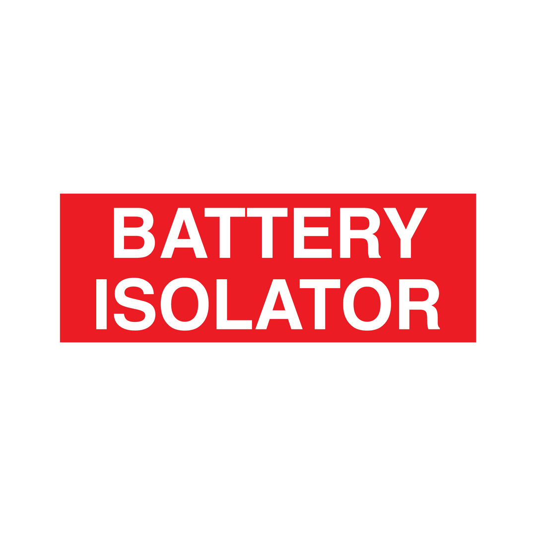 Isolate Battery Sign BATTERY ISOLATOR - S14 – Stickerman Australia
