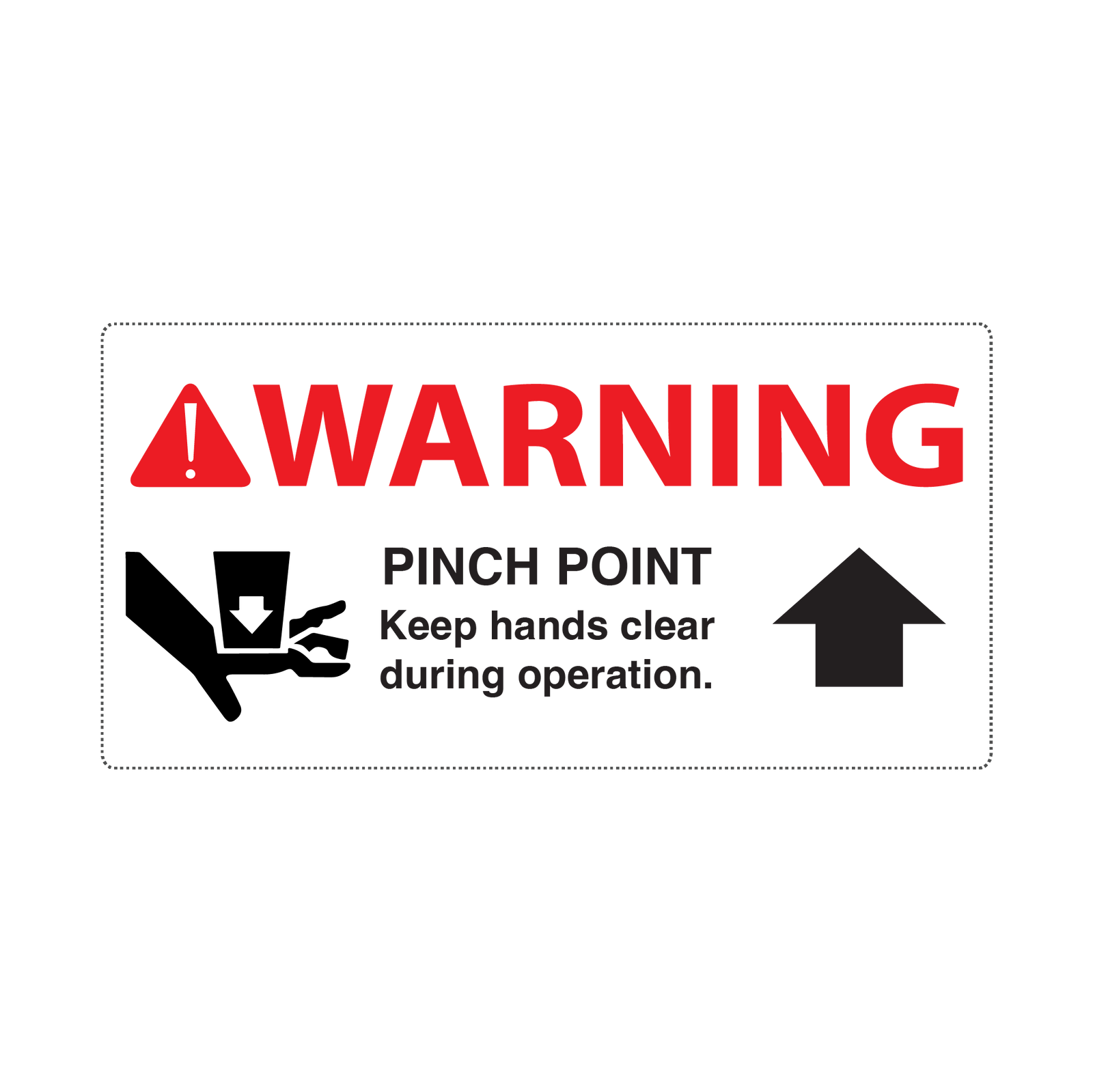WARNING PINCH POINT - S34