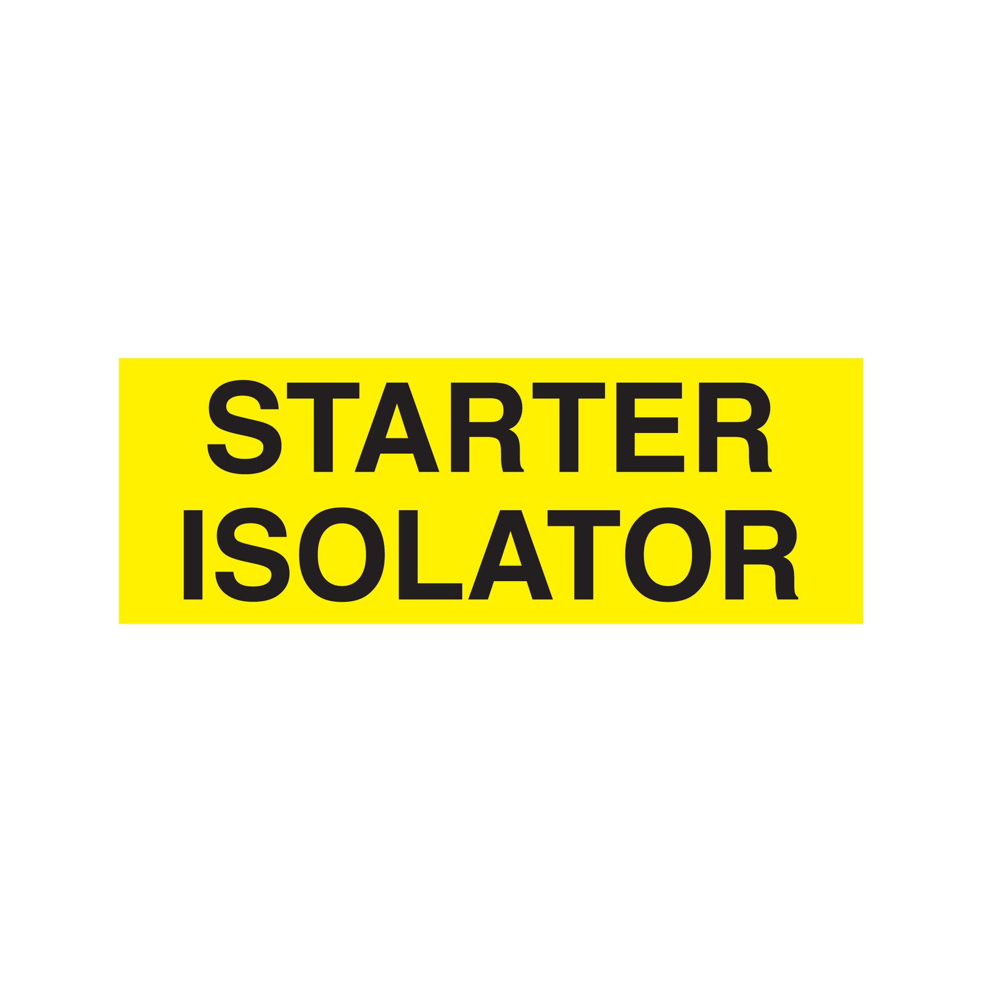 STARTER ISOLATOR - S15 - Stickerman Australia